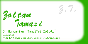 zoltan tamasi business card